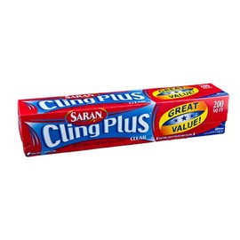 Saran Cling Plus Plastic Wrap, 200 Sq Ft, 1 Count (Pack of 1)