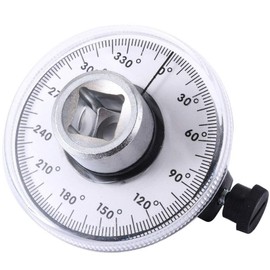 BE-TOOL Angle Gauge 12.5mm 1/2" Torque Angular Gauge with Wrench Male and Female Square Drive Measurer Car Garage Tool