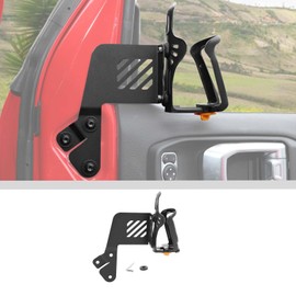 JWWY for Jeep JL Front Door Cup Holder Drink Holder on Passenger Right Side Beverage Rack for 2018-2026+ Jeep Wrangler JL JLU & Gladiator JT 4xe Interior Accessories Alloy