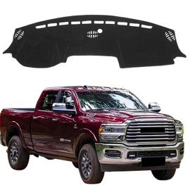 IIKSDII Dashboard Cover Mat for Dodge Ram 1500 2500 3500 2019-2023 2024 2025 Accessories Dash Cover Dash Mat Sunshade Glare UV Rays Protector