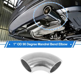 X AUTOHAUX 2 Pcs 1" OD 90 Degrees Mandrel Bend Elbow T316 Stainless Steel Exhaust Elbow Pipe Thickness 1.5mm/16GA Arc Length 2.48" for Car Exhaust Elbow Pipe