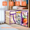 Budding Joy 6 Pack Clear Zippered Storage Bags for Clothes,40L
