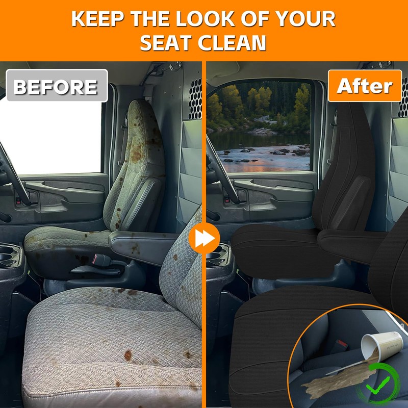 Kistrba Truck Seat Cover for 1996-2009 Chevy Express & GMC
