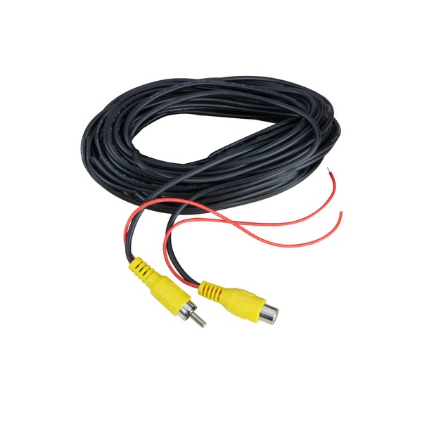 Scosche RCAV25TW 25 Ft. Backup Camera Cable - Rear View Reverse Parking Cam RCA Video & Audio Connector, Extension Cord for Car, Truck, SUV, Trailer, Surveillance Cameras and More