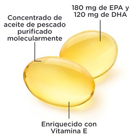 KAL Omega 3 (120 Cápsulas de gel) de aceite de pescado molecularmente purificadas, Garantía Clear quality (absorción en 30 min).