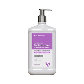 VitaMedica Hyaluronic Acid Body Moisturizer with Algae, Aloe + Panthenol - Intense Moisture Hand & Body Lotion for Firming, Hydrating, Anti-Aging - Fragrance Free -18.25 fl oz