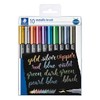 STAEDTLER 8321 TB10 metallic brush pens, wallet of 10 assorted