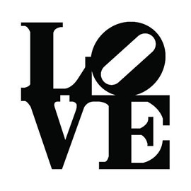 RDW Love Park Sticker - Decal - Die Cut - Philly Philadelphia - Black 10.00" x 10.00"