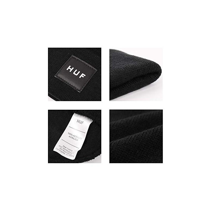 Huff Men's Knit Cap, Box Logo, Hat, Skater, Brand, Street,