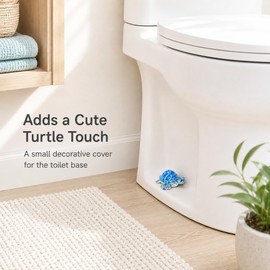 2Pcs Turtle Toilet Bolt Covers Decorative, Decorative Toilet Bolt Covers, Resin Toilet Bolt Caps and Toilet Screw Covers for Bottom of Toilet, Sea Turtle Bathroom Decor, Toilet Bowl Bolt Covers