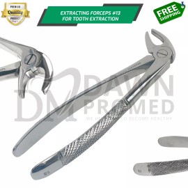 DawnProMed Dental Extracting Forceps 13 Lower Premolars Serrated Beak Dental Inst German Gr