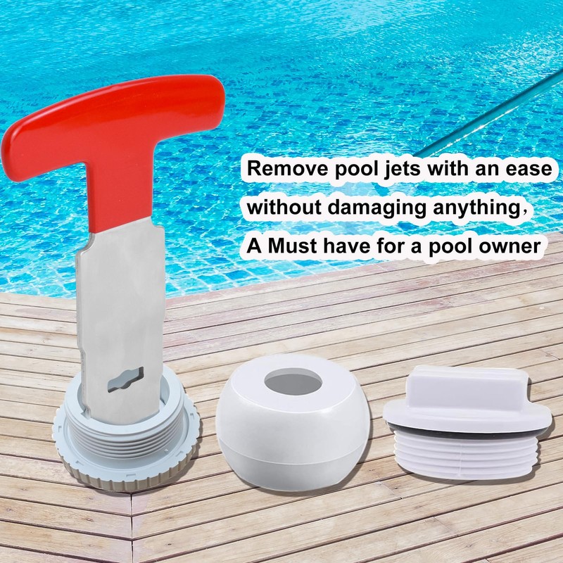 Feoang 2PCS Pool Plug Removal Tool, Metal Eyeball Seat Removal