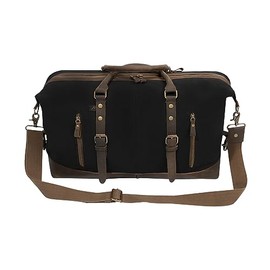 Rothco Extended Weekender Bag - Vintage Style Travel Companion - Canvas Travel Duffle Bag - Black
