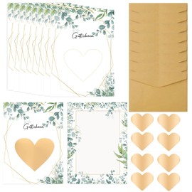 Toionmm Pack of 8 DIY Voucher Scratch Cards, Vouchers to Fill Yourself, DIY Scratch Cards with Scratch Stickers and Envelopes, Scratch Cards to Write Yourself for Birthday Party (White)