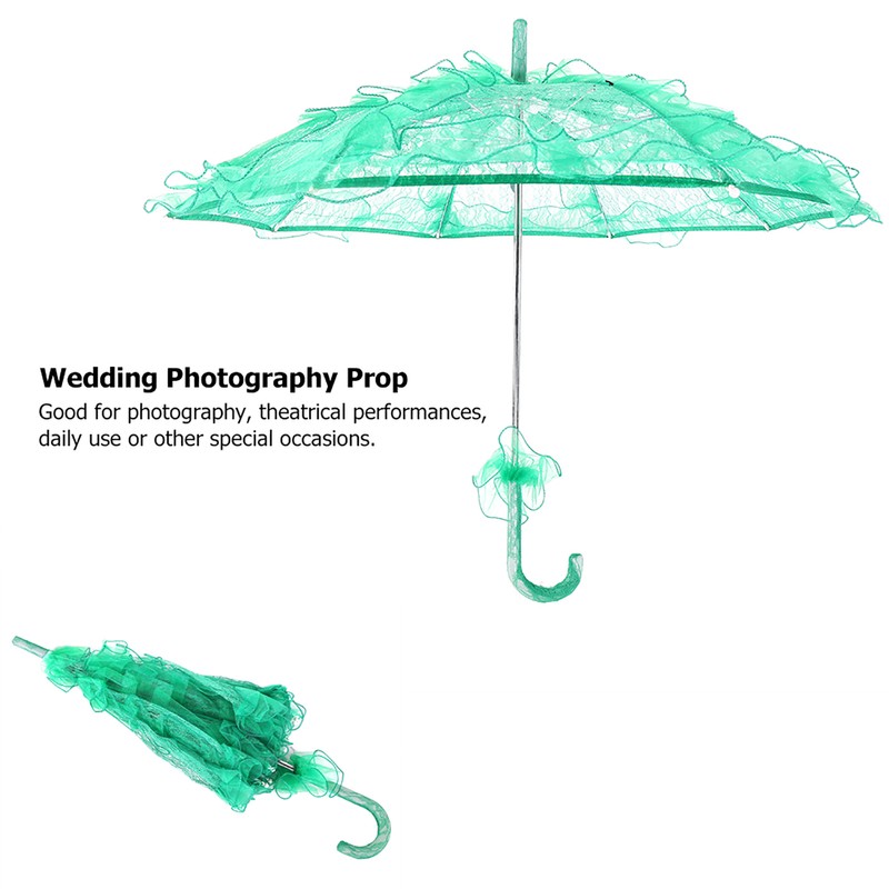 Bridal Lace Cotton Umbrella for Wedding Parties Dancing Photography Prop