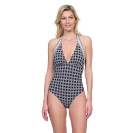 Gottex Women's Standard Golden Chic One Piece Swimsuit, Black Cream