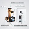LCEVCGK Shower System, Shower Faucet Set Complete Square Rain Shower