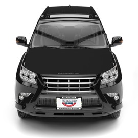 [Hood's Flags] Solid Black Car Hood Cover 63"x47" (160x120cm) – Universal Fit for Cars, SUVs, or Pickup Trucks – Stretch Polyester Spandex – Weather-Resistant with Secure Fasteners