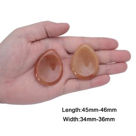 Nupuyai 2 pezzi di avventurina rossa naturale pietra di preoccupazione per il pollice a forma di goccia d'acqua per il rilassamento, pietra di cristallo tascabile lucidata per la meditazione Reiki,