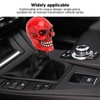 Skull Gear Shift Knob Red Universal Skull Head Resin Shift