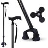 Dr. Aid Tripod & FourPod Walking Canes, Adjustable Non-Slip, Carbon