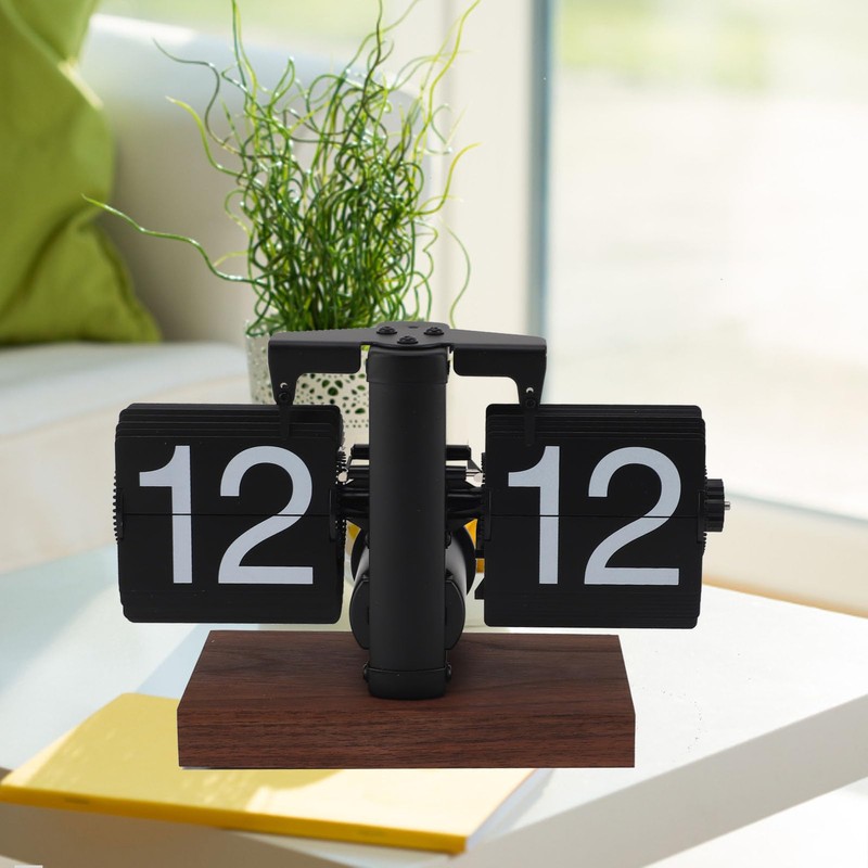 Flip Down Clock Digital Mechanical Retro Folding Clock with Thick