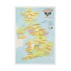 Scratch Off UK Mountain Bike Trails Map Poster - Mountain Bike Cyclist Gift - 30 (w) x 42 (h) cm
