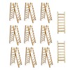HONBAY 20PCS Wooden Mini Ladders Fairy Garden Accessories for Dollhouse