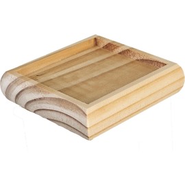 Cambridge Clear Pine Flat Newel Cap 102x102x27mm, Full Stair Newel Post Flat Cap 82mm, Recessed to Suit a 82mm x 82mm Newel