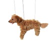 Artisan Owl Golden Retriever Marionette Puppet - Yarn Dog with