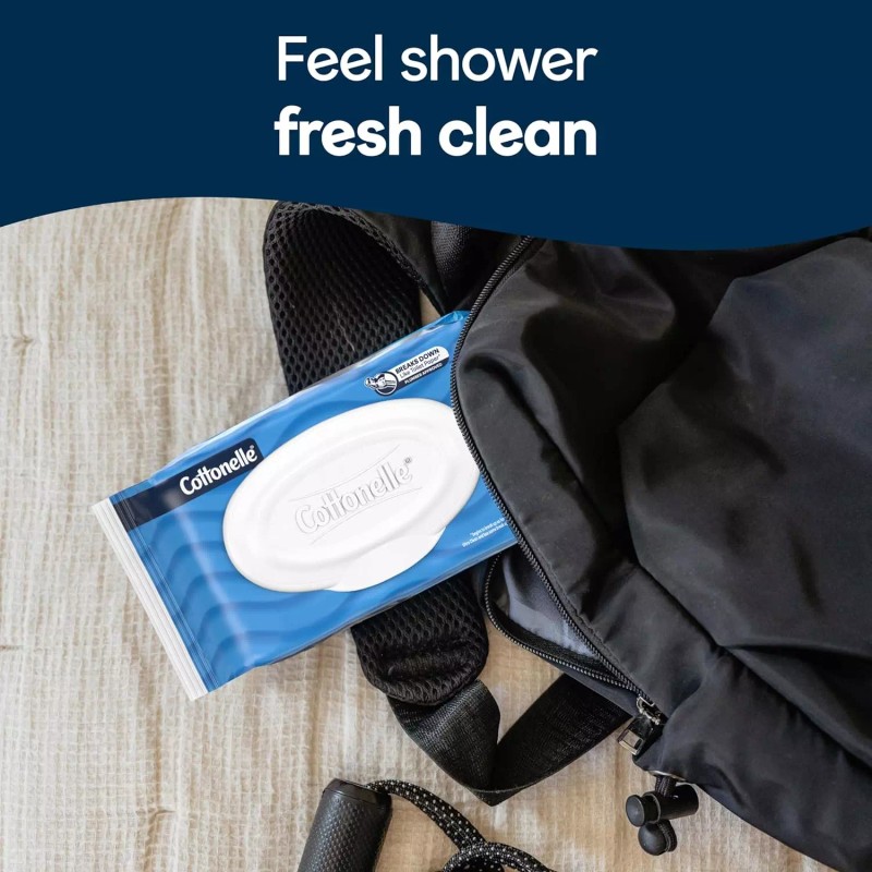 Cottonelle FreshFeel Flushable Wet Wipes for Adults 8 Flip Top