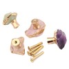 BMTick 4 Pack DIY Natural Rough Copper Crystals with Brushed