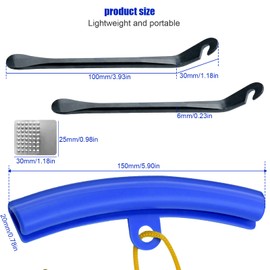 Tyre Lever Bicycle with Tyre Lever, Metal Bicycle Tyre Lever, 2 Tyre Levers with 24-29 Inch PU Rim Protector, Bicycle Tool for Bicycle, Tyre Change for MTB, Trekking Bike, Road Bike