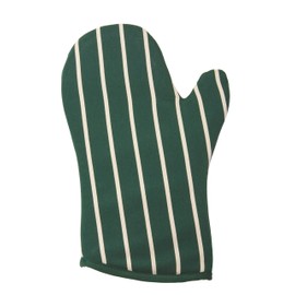 Classic Butcher's Stripe Oven Gauntlet in Racing Green