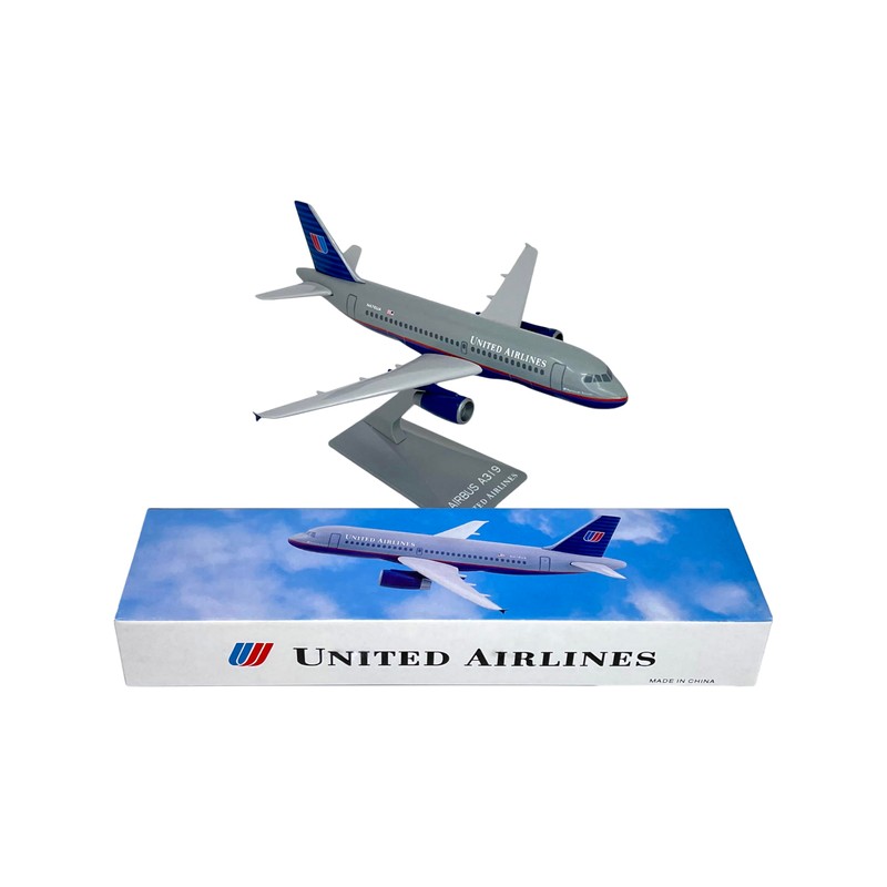 United (93-04) Airbus A319-100 Airplane Miniature Model Plastic Snap-Fit 1:200
