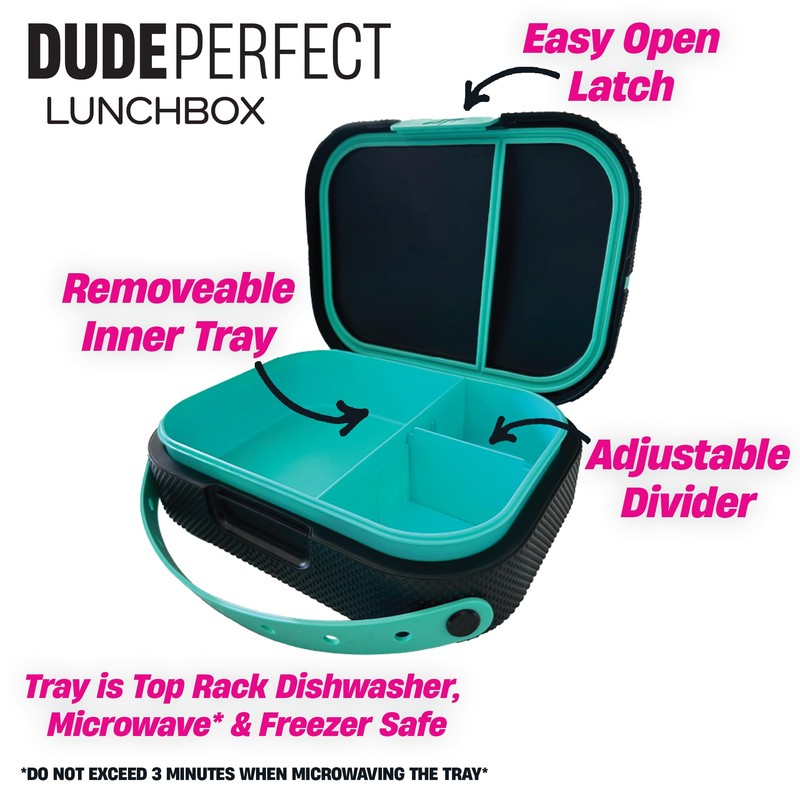 Dude Perfect Lunch Box with Rare Charms | Bento Box