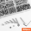 M4 Screws Set, 800 Pieces Countersunk Screws and Nuts Set,