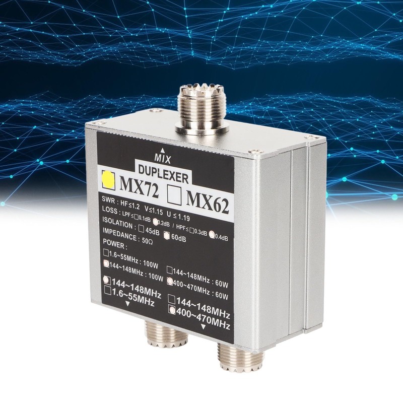 VHF UHF Transceiver Duplexer, 144 ~ 148 MHz and 400