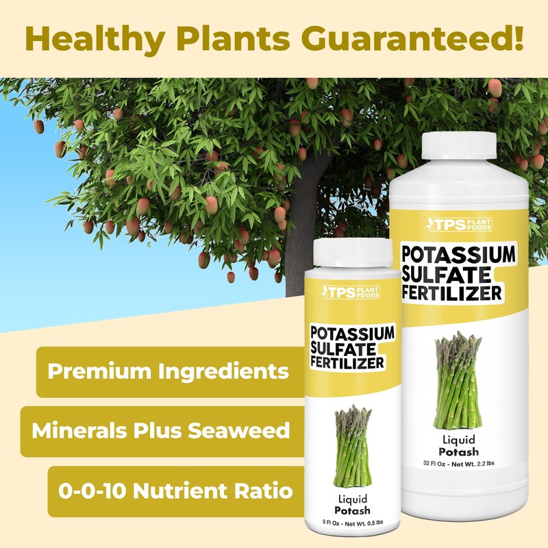 Potassium Sulfate Fertilizer, Premium Potassium and Sulfur Plant Nutrient Blend,