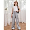 COZYEASE Girl's Wide Leg Sweatpants Elastic Waist Drawstring Straight Leg