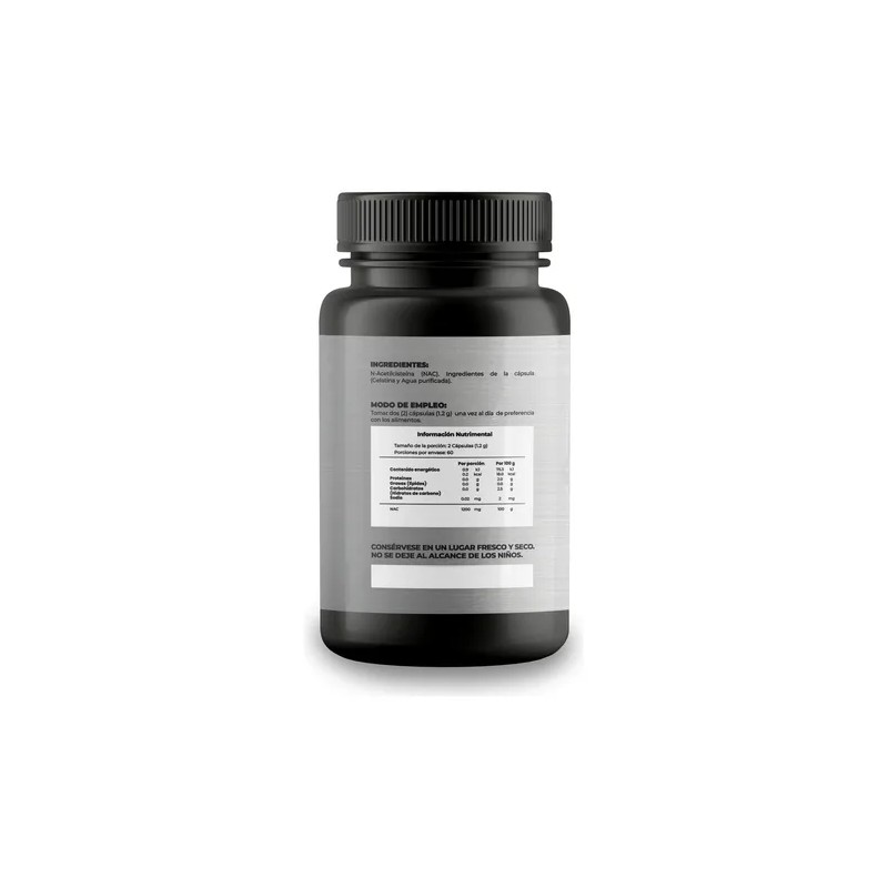 Nac N-acetilcisteína 120 Cápsulas 1200 Mg Por Porción
