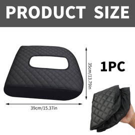 Center Console Cover Compatible with GMC and Chevy Silverado 1500 2019-2025 Accessories, Premium Microfiber Leather Armrest Protector Middle Console Cover Fits Bucket Seat Consoles, Easy Installation