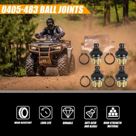 RANSOTO 0405-483 Upper Lower Ball Joint Compatible with Arctic Cat 250 300 350 375 400 425 450 454 500 550 650 700 TRV TBX 2x4 4x4 Upper Lower Ball Joints 4 Packs