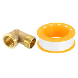 uxcell 1 Pcs 90 Degree Elbow, 3/4 Inch Male x 3/4 Inch Female Brass Right Angle Pipe Fitting, Connector for Fluid Gas Fuel Oil Pipe, 53x53mm