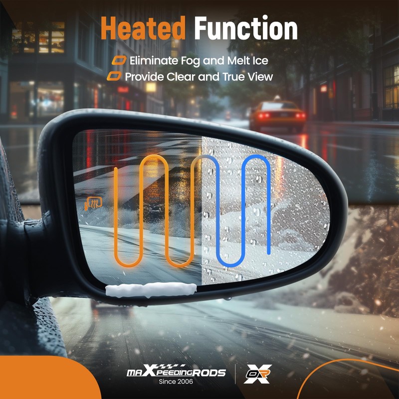maXpeedingrods Driver Side Heated Mirror Glass Replacement for Toyota Sequoia