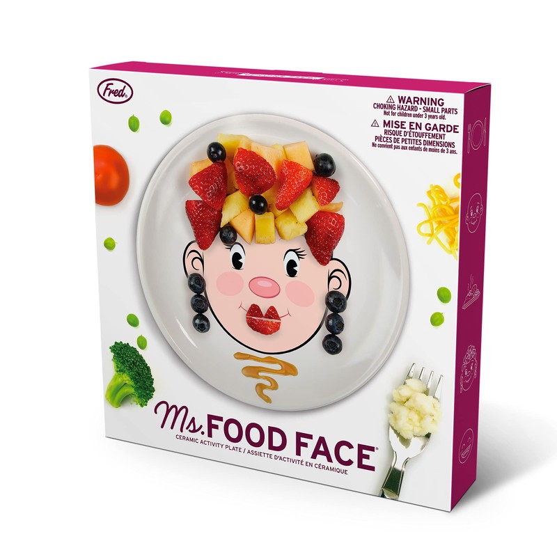Genuine Fred MS. FOOD FACE Kids' Ceramic Dinner Plate