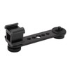 Triple Cold Shoe Extension Bracket Aluminium Alloy Microphone Stand Mount