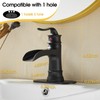 FRANSITON Waterfall Faucet Bathroom Faucet Single Handle One Hole Matte