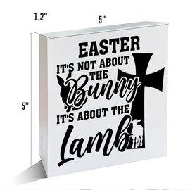 Easter Decor Easter Religious Decorations Christian Easter Rustic Wooden Sign for Home Table Shelf It's Not About the Bunny