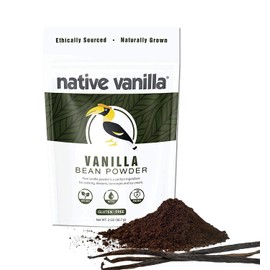 Vanilla Bean Powder - 2 oz - Premium 100% Pure Ground Vanilla Bean Powder - For Cooking, Baking, Coffee, Smoothies & Desserts - No Fillers or Additives, Raw & Unsweetened - Native Vanilla